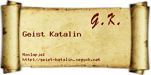 Geist Katalin névjegykártya
